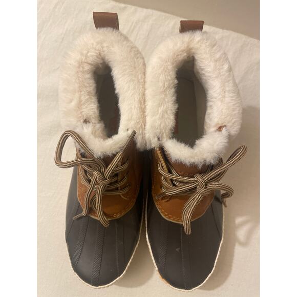 Jsport Women's Size 8 Mary Waterproof Faux Fur Duck Boot Booties Brown by Jambu - Picture 8 of 12